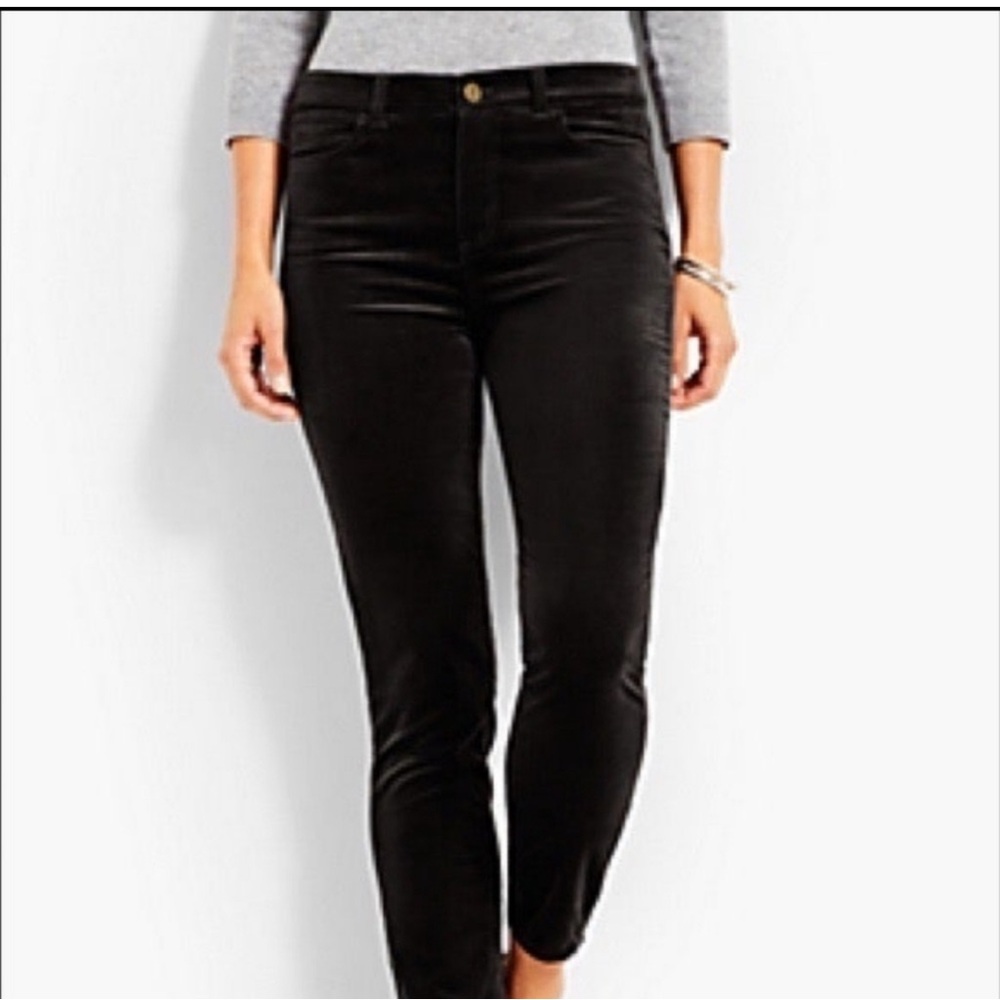 Talbots Flawless Five Pocket Velveteen Jegging - black 16P